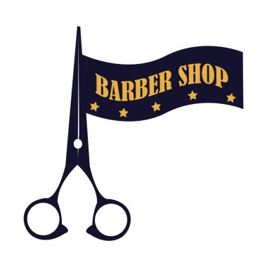 Bir berber dükkanının vektör çizimi