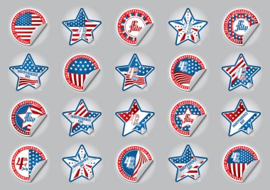 Amerikan bağımsızlık günü, vektör illüstrasyonu
