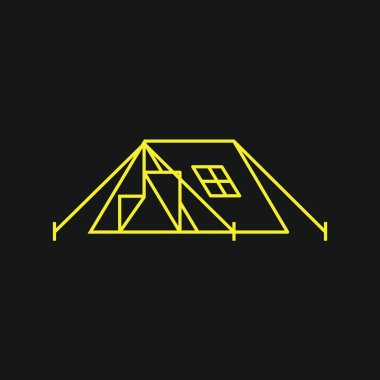 Çadır biçimlendirilmiş vektör çizimi