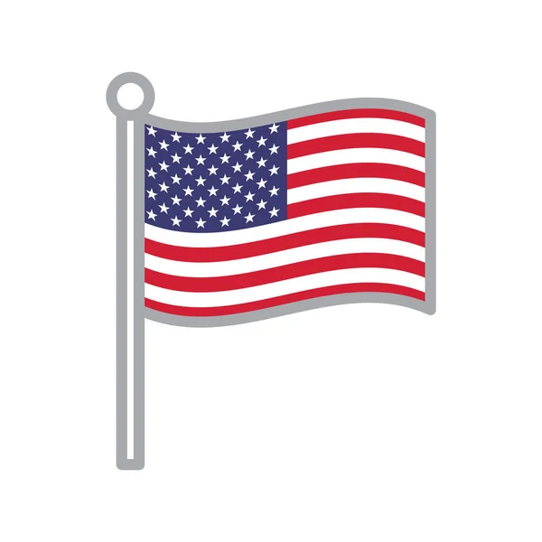 Eua Bandeira Ilustração Vetorial — Vetor de Stock
