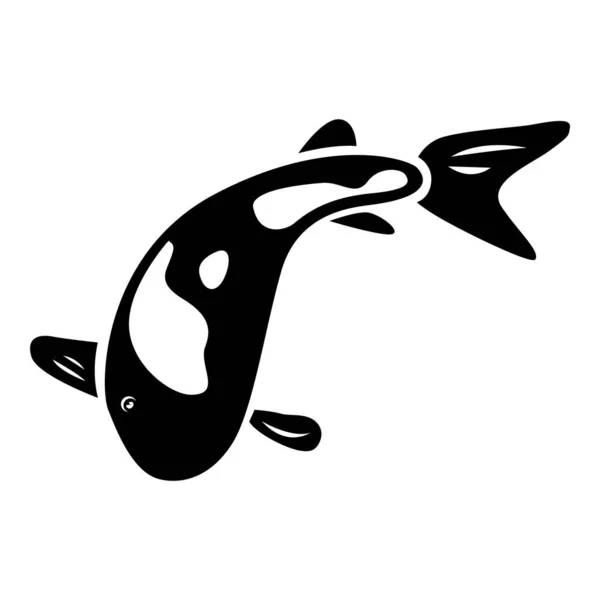 Fish Icon White Background — Stock Vector