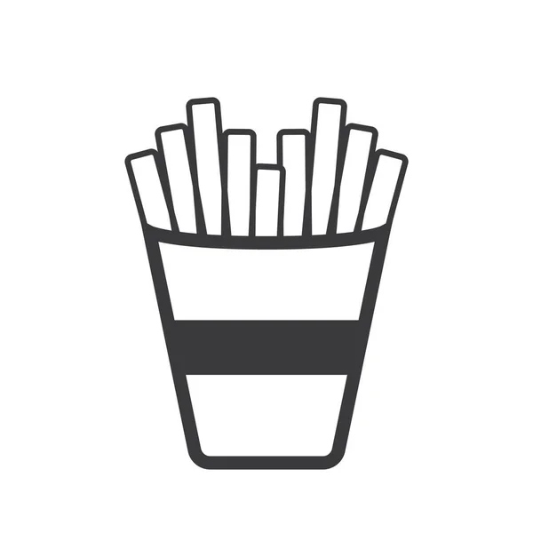 French Fries Icon Flat Χρώμα Εικονογράφηση Διανύσματος — Διανυσματικό Αρχείο