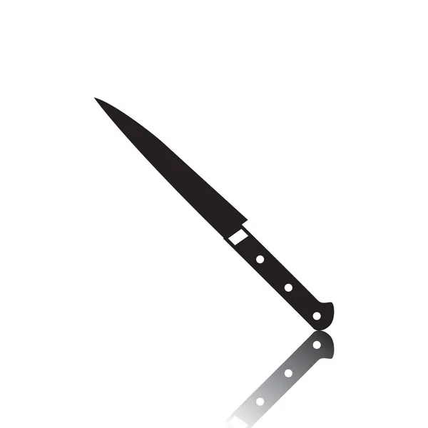 Icono Del Cuchillo Icono Plano Vector Ilustración — Archivo Imágenes Vectoriales