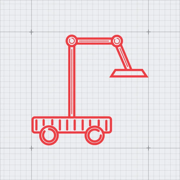 建設トラック様式のベクトル図 — ストックベクタ