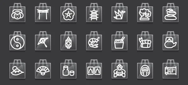 Vector Conjunto Iconos Blanco Negro Con Una Gran Cantidad Basura — Archivo Imágenes Vectoriales