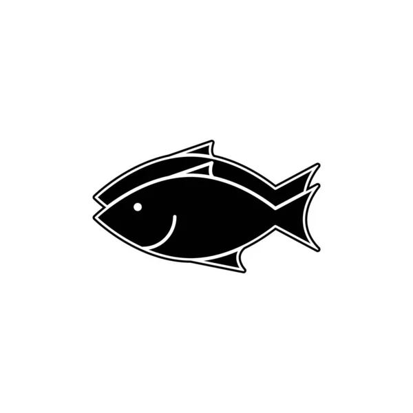 Fiskeikon Vektorillustrasjon – stockvektor