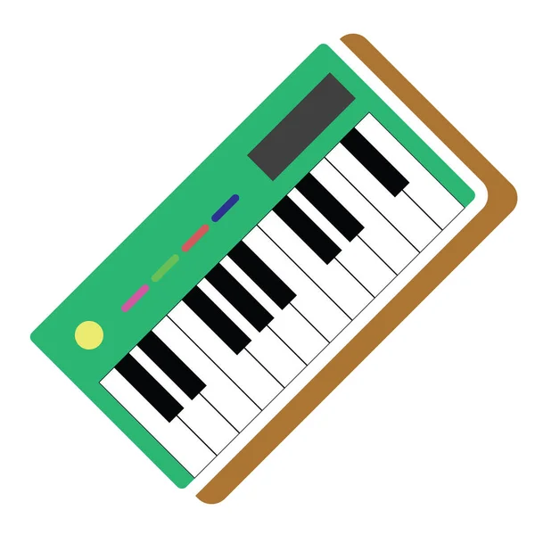 Muzikale Keyboard Platte Icoon Vector Illustratie — Stockvector
