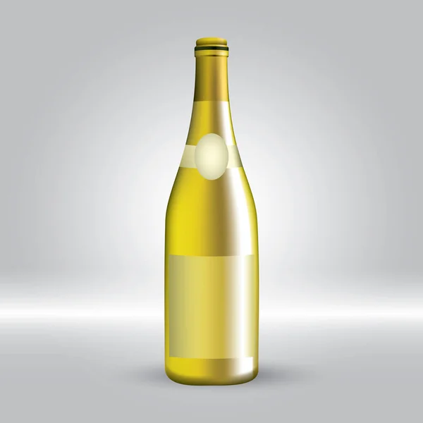 Botella Vino Ilustración Vectorial — Vector de stock