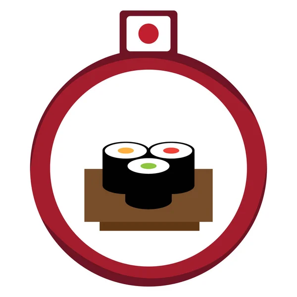 Sushi Icon Vector Illustration — Stock Vector