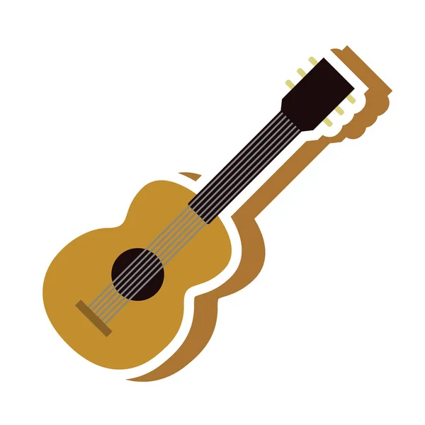 Ícone Guitarra Plana Ilustração Vetorial — Vetor de Stock