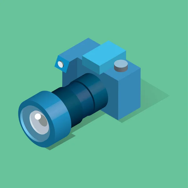 Ilustración Vectorial Binoculares Azules — Vector de stock