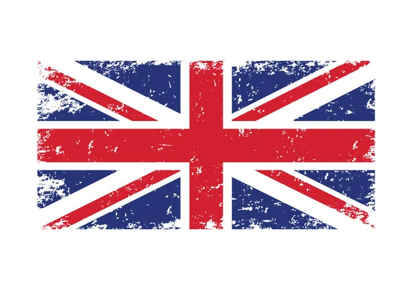 Ilustração Vetorial Grunge Bandeira Reino Unido — Vetor de Stock