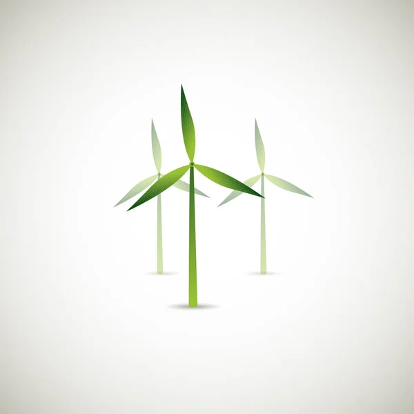 Icône Des Éoliennes Illustration Vectorielle — Image vectorielle
