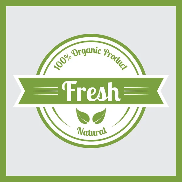 Векторный Зеленый Эко Логотип Органические Продукты — стоковый вектор
