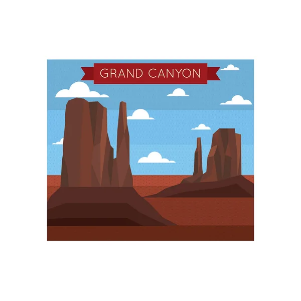 Grand Canyon Vektor Illustration — Stock vektor