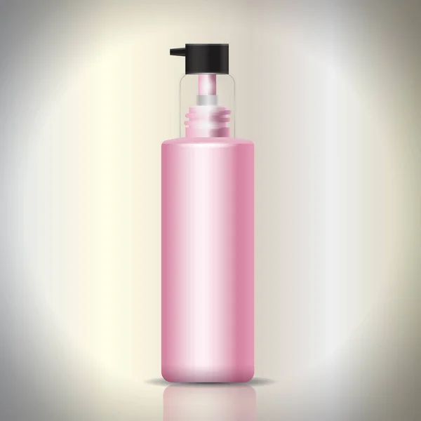 Cosmetic Pump Bottle Flat Icon Vector Illustration — Stock Vector