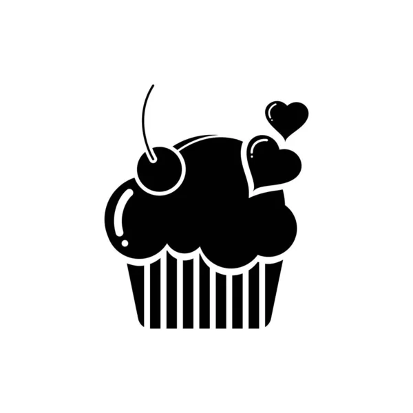 Cupcake Icoon Cartoon Illustratie Van Cake Vector Pictogrammen Voor Web — Stockvector