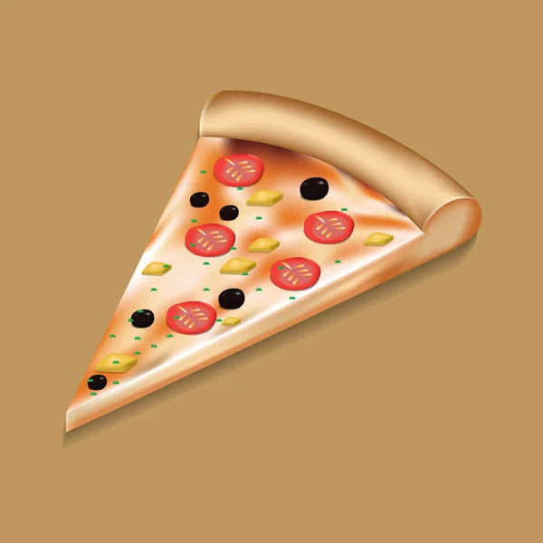 Pizza Con Diseño Queso Vector — Vector de stock