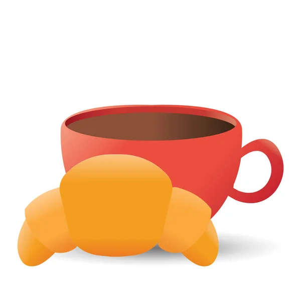 Taza Café Con Mango Amarillo — Vector de stock