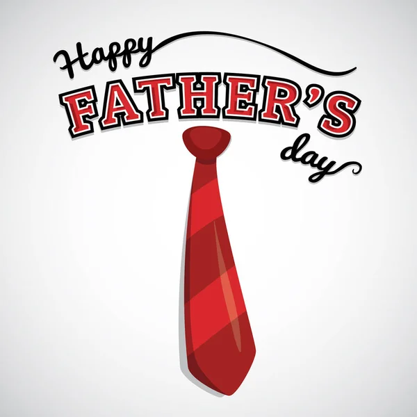 Vector Illustration Happy Fathers Day Greeting Card Tie — Stock Vector