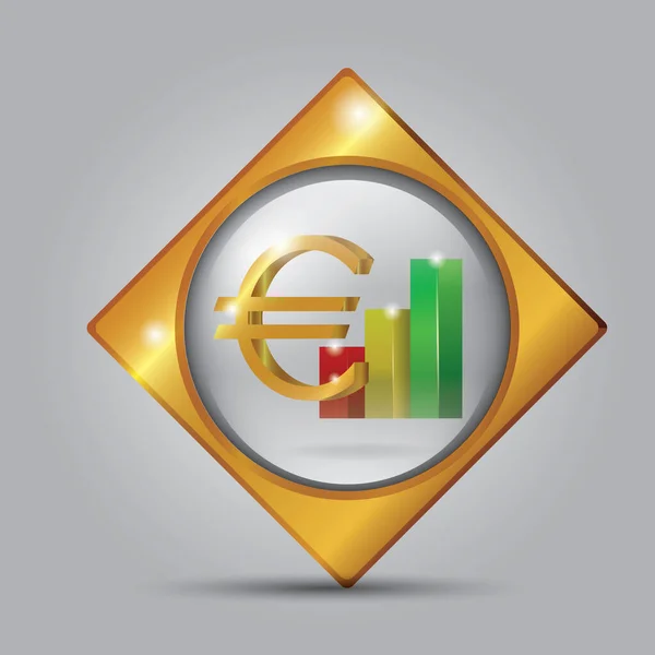 Símbolo Euro Com Sinal Dólar Fundo Branco — Vetor de Stock