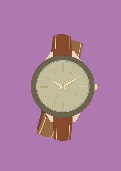 Reloj Pulsera Ilustración Vectorial Estilizada — Vector de stock