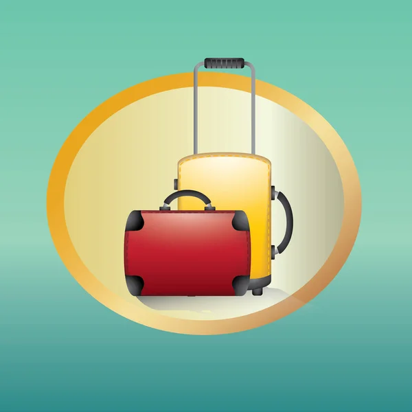 Travel Bag Briefcase Icon Vector Illustration Design — Stock Vector