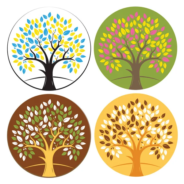 stock vector tree icon, stylized vector illustration