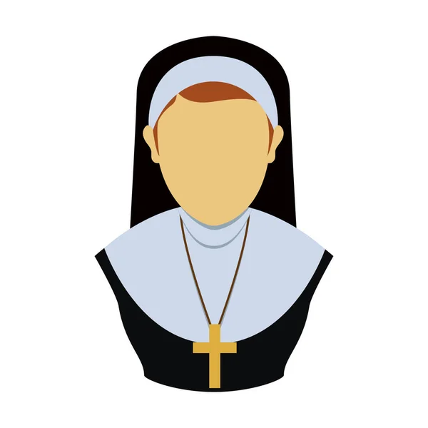Katolik Rahip Simgesi Vektör Illüstrasyon Grafik Tasarımı — Stok Vektör