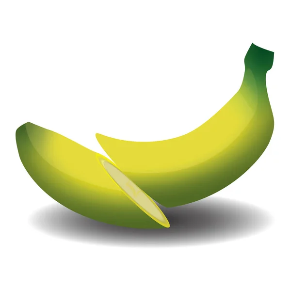 Icono Ilustración Vector Plátano — Archivo Imágenes Vectoriales