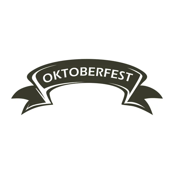 Oktoberfest Banner Icono Plano Vector Ilustración — Vector de stock