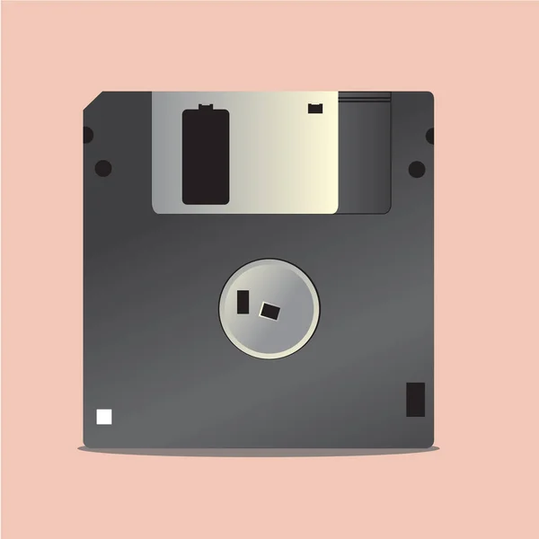 Floppy Disk Icona Piatta Illustrazione Vettoriale — Vettoriale Stock