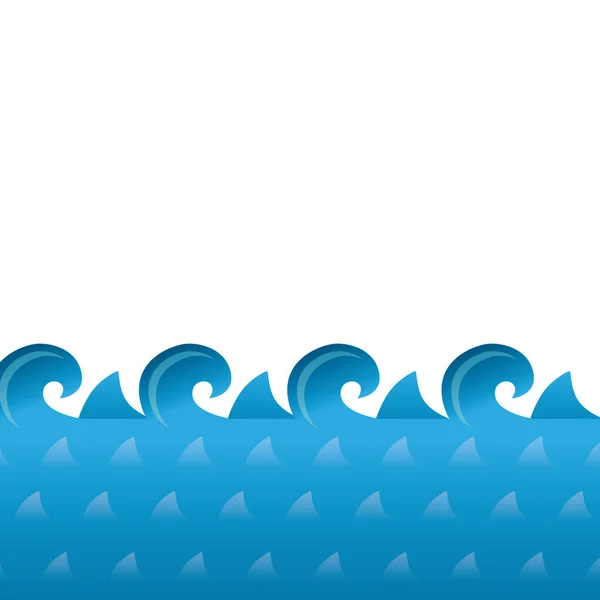 Κύματα Νερού Σχεδιαστική Διανυσματική Απεικόνιση — Διανυσματικό Αρχείο