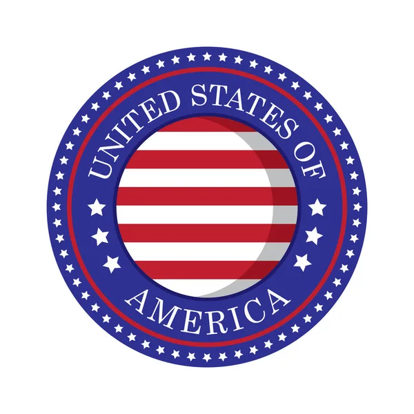 Ilustração Vetorial Uma Bandeira Americana — Vetor de Stock