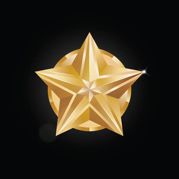 Значок Золотой Звезды — стоковый вектор