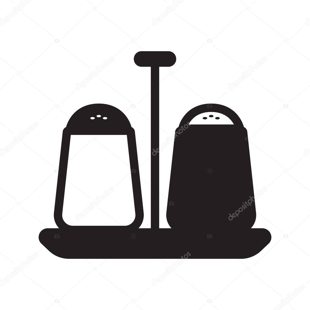 Salt and pepper flat icon, vector illustration