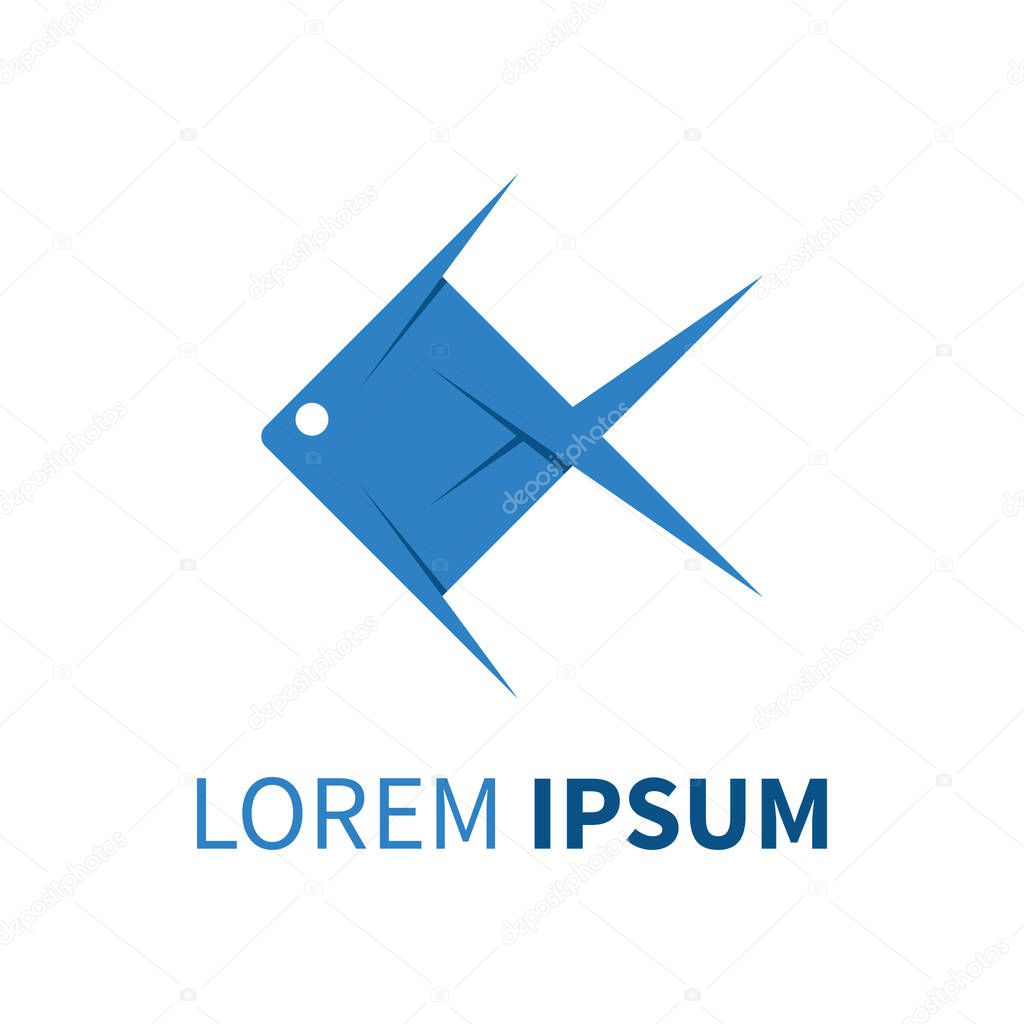 Fish icon stylized vector illustration