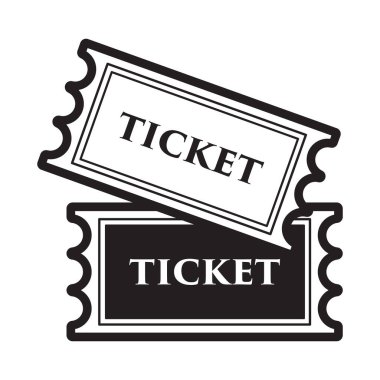 Biletler düz simge, vektör illüstrasyonu