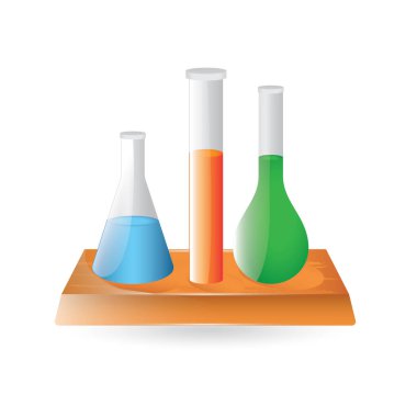 Laboratuvar cam simgesinin vektör illüstrasyonu