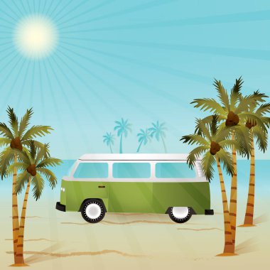 Yaz tatili tasarımı, vektör illüstrasyon eps10 grafiği