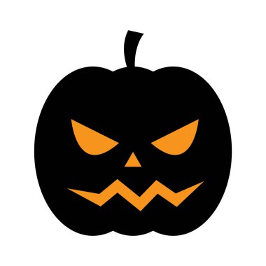 Cadılar Bayramı Balkabağı ikonu vektör illüstrasyonu