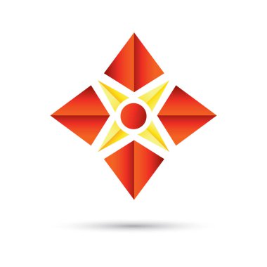 geometrik şekilli vektör logo tasarım şablonu