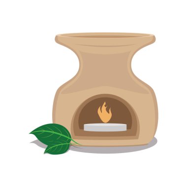 spa mum yakma vektör resimleme simgesi 