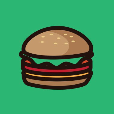 vektör illüstrasyonu, yiyecek simgesi unsuru arkaplanı