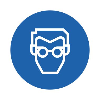 gözlük takan kişi, biçimlendirilmiş vektör çizimi