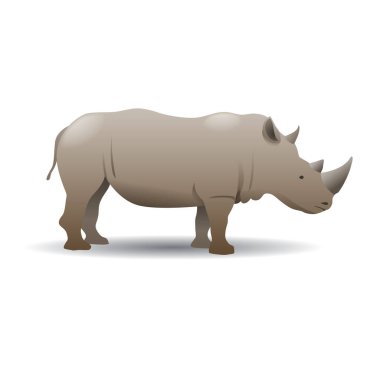 Gergedan simgesinin vektör çizimi