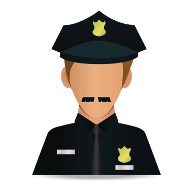 Polis, tasarım vektör illüstrasyonu