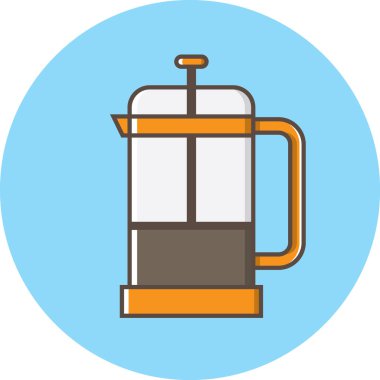 Kahve makinesi ikonu. vektör illüstrasyonu