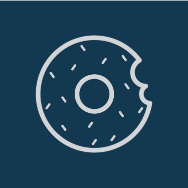 Yiyecek simgelerinin toplanması düz simge, vektör illüstrasyonu 