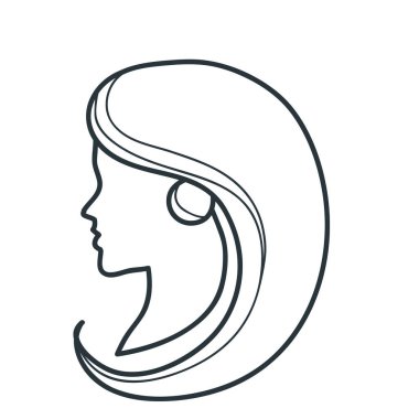 Spa 'daki kadın, tasarım vektörü çizimi